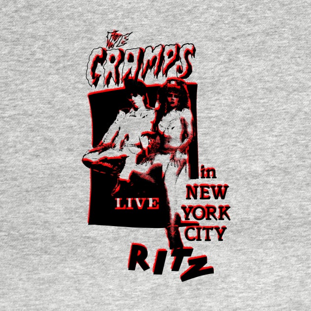 the cramps live in new york offset graphic by HAPPY TRIP PRESS